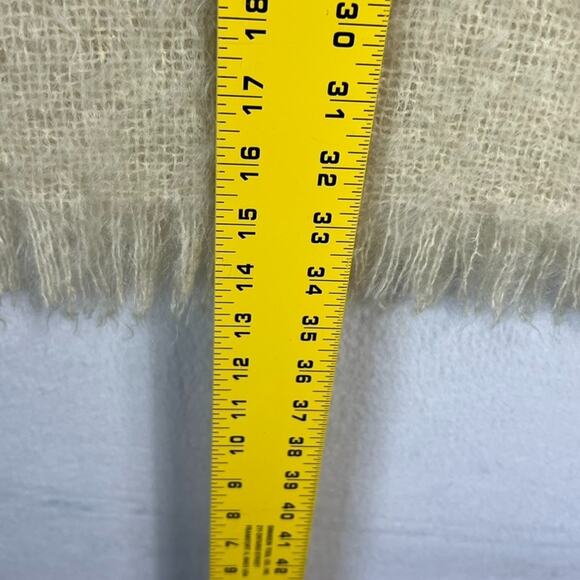 Unbranded Luxurious Rectangle Thin Open Knit Soft Mohair Fringe Scarf 68"x18" - Picture 7 of 9